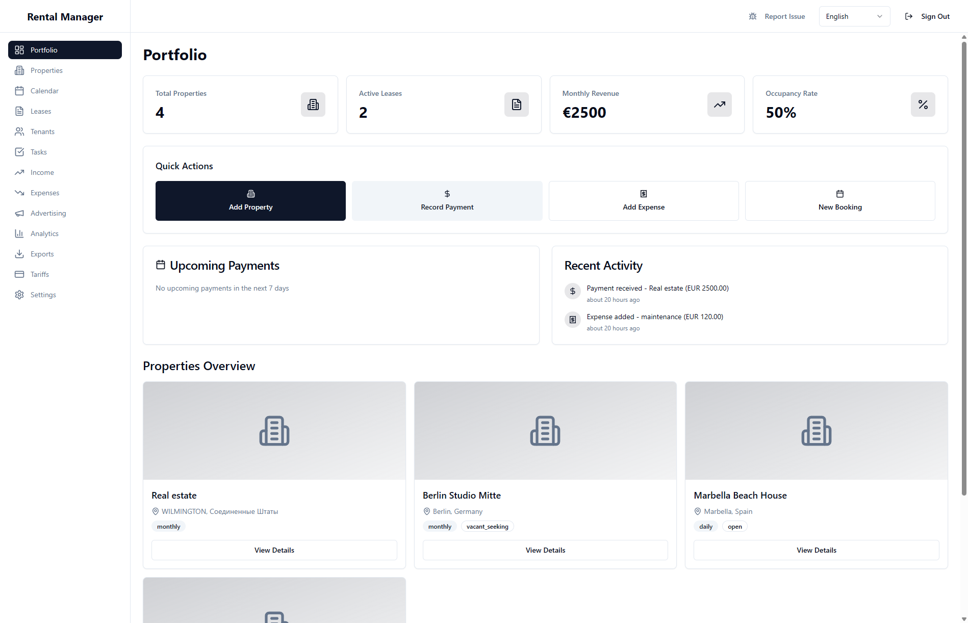 Rental Manager – Property Management Software for Small Landlords